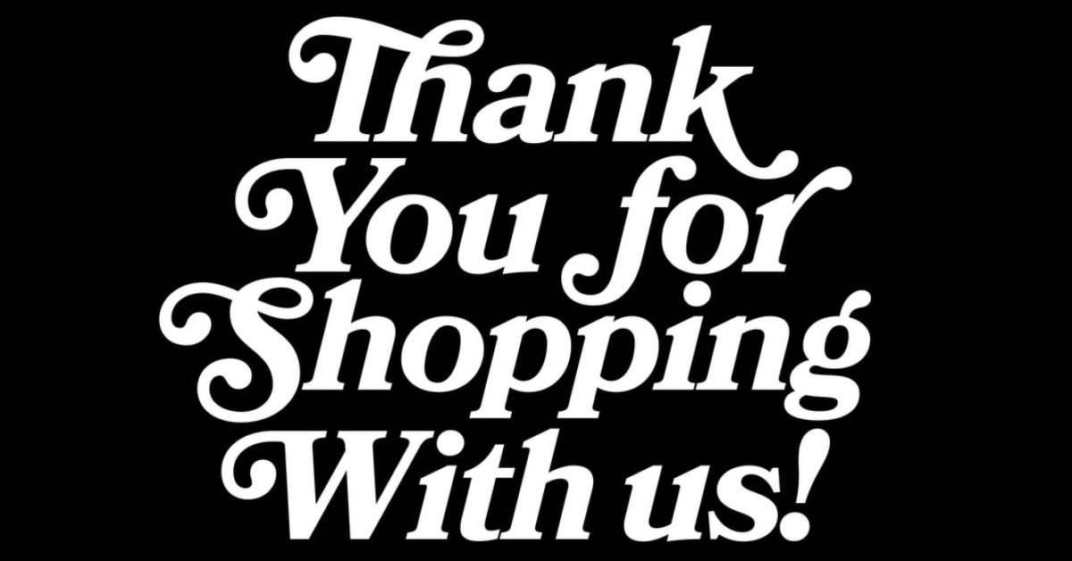 Thank You For Online Shopping With Us